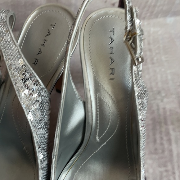 Tahari sequin silver heels in 7.5 - Picture 12 of 15